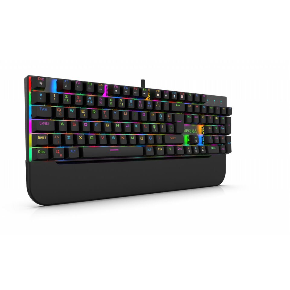 IKG-443 Empousa Red  Switch Tam RGB Yazılım Mekanik Klavye