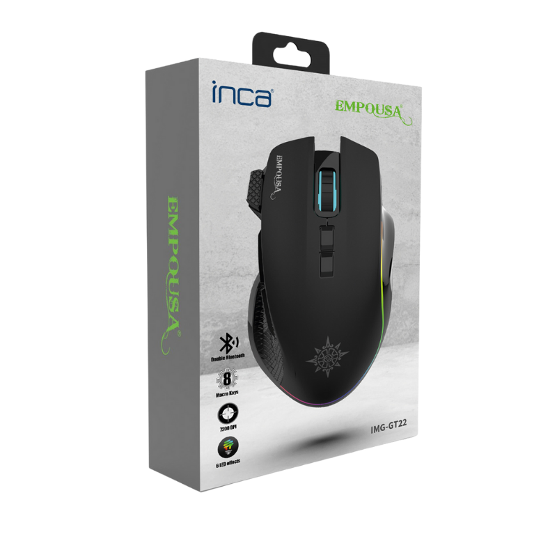 IMG-GT22 Oyuncu Mouse Empousa – 8 Programlanabilir Tuş, BT5.3/2.4G/Kablolu, 7200 DPI, RGB