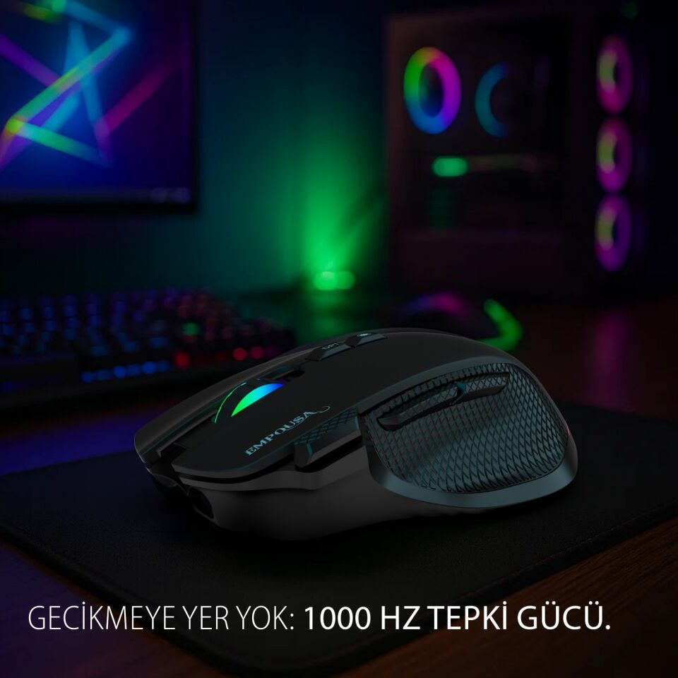 IMG-GT22 Oyuncu Mouse Empousa – 8 Programlanabilir Tuş, BT5.3/2.4G/Kablolu, 7200 DPI, RGB