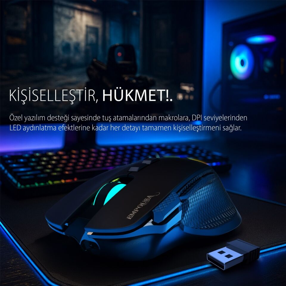 IMG-GT22 Oyuncu Mouse Empousa – 8 Programlanabilir Tuş, BT5.3/2.4G/Kablolu, 7200 DPI, RGB
