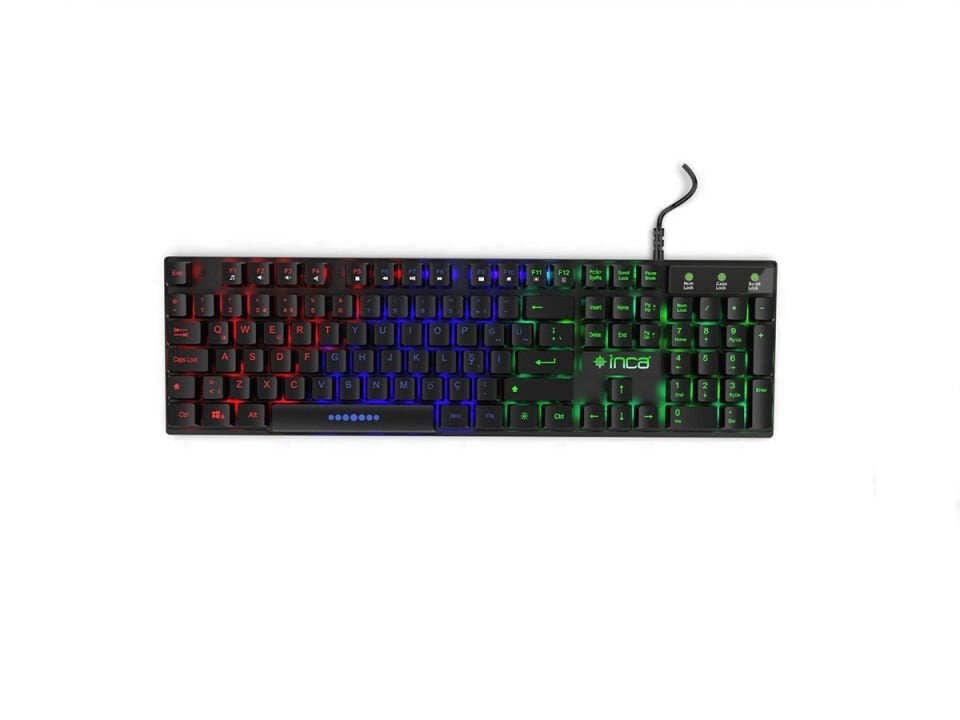 IKG-449 RGB 3 Renk Gaming Klavye | Metalik Tasarım Ergonomik Tuş Mesafesi