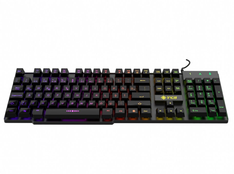 IKG-448 Pro Gamer 4-Color LED Gaming Klavye & 6D RGB Mouse Set | 105 Tuş USB Bağlantı 1.5m Örgü Kablo