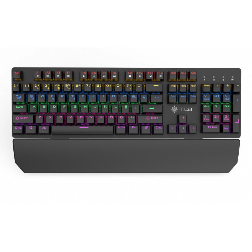 IKG-445 82 Tuş RGB Mekanik Klavye Red Switch | Türkçe Tuş Dizilimi Anti-Ghosting Bilek Destekli