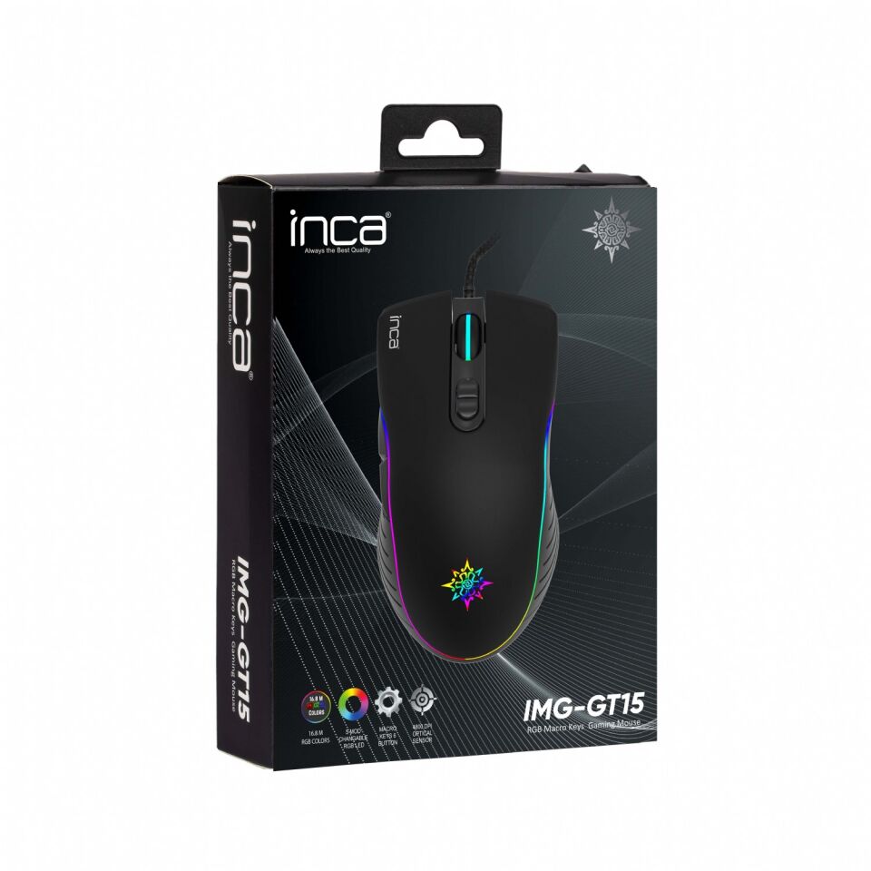 IMG-GT15 RGB Gaming Mouse | 4800 DPI 7 Tuş 5 RGB Mod 10M Tıklama Ömrü