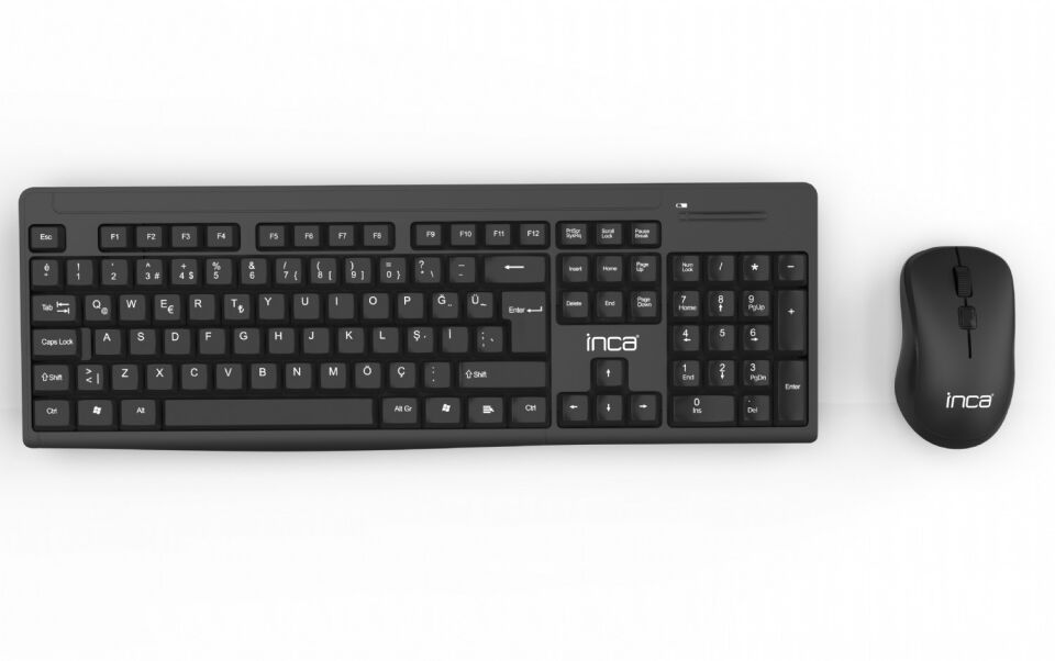 Iws-539t Siyah Klavye Mouse Seti Kablosuz Dayanıklı Soft Tasarım