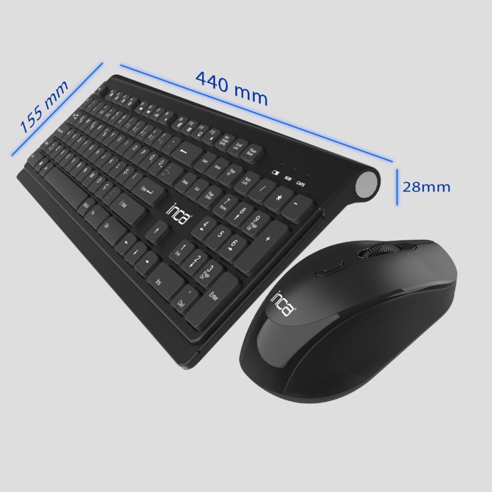 Inca Iws-519 Wireless Multimedia Slim Chocolate Dizayn Klavye & Mouse Set