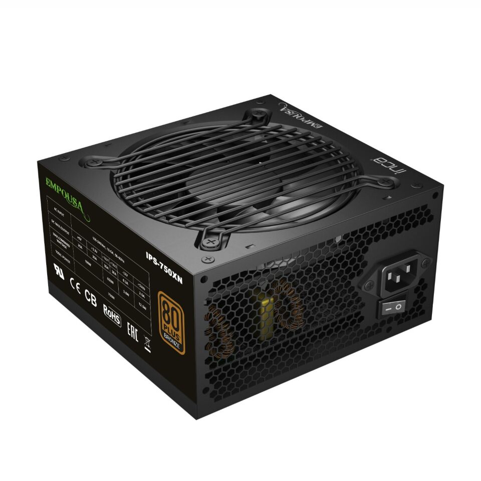 IPS-750XN 750W 80+ Bronze ATX 12V V2.3 Güç Kaynağı (PSU) | Çift +12V Hatlı 120mm Ultra Sessiz Fan Tam Koruma Sistemli