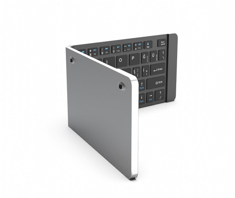 IBK-579BT Katlanabilir Bluetooth 3.0 Mini Klavye | Ultra İnce Metal Gövde, 66 Tuş