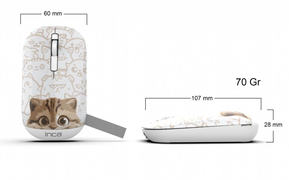 IWM-242 Bluetooth + 2.4G Kablosuz Çift Mod Şarjlı Sessiz Mouse Çok Renkli 