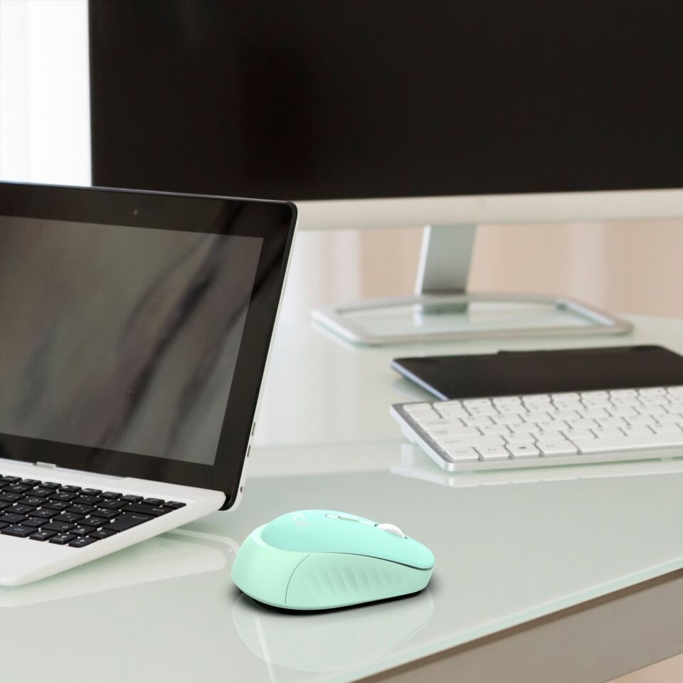 IWM-243R Sessiz Tuşlu 2.4GHz Kablosuz Mouse | 800/1200/1600 DPI, Nano Alıcılı Mavi