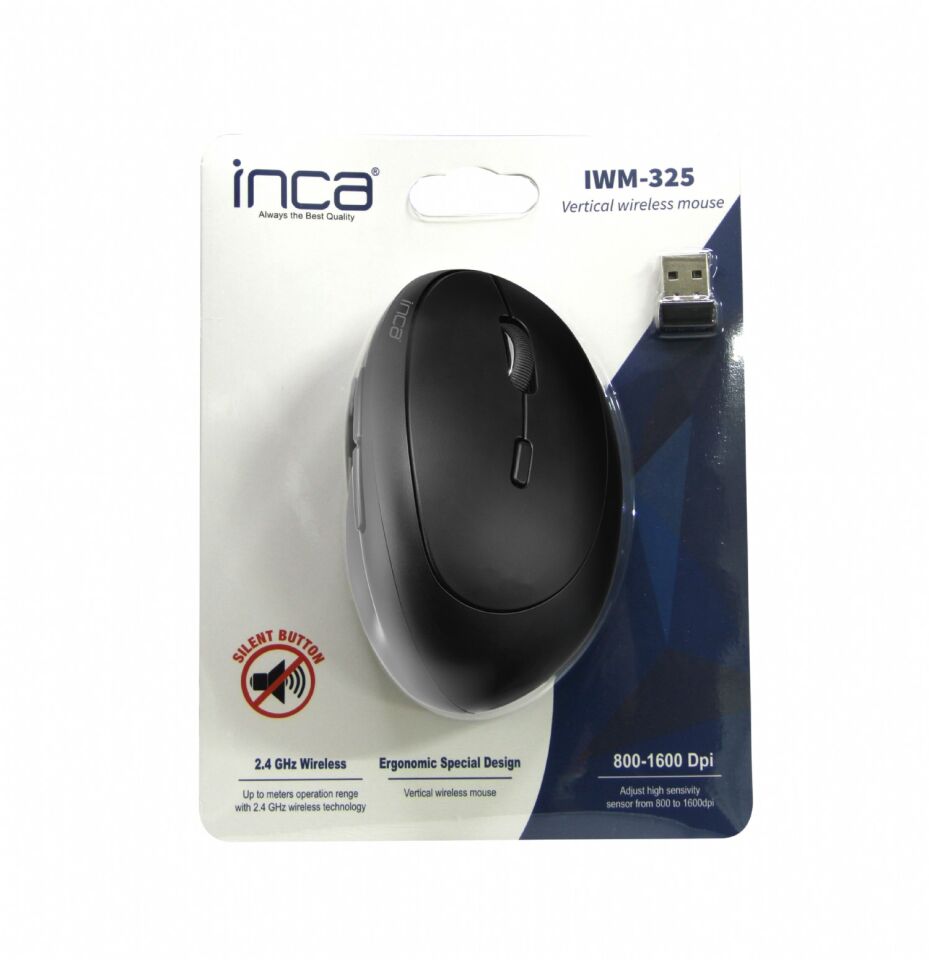IWM-325 2.4G Nano Alıcılı Siyah Sessiz 6 Tuş Mouse
