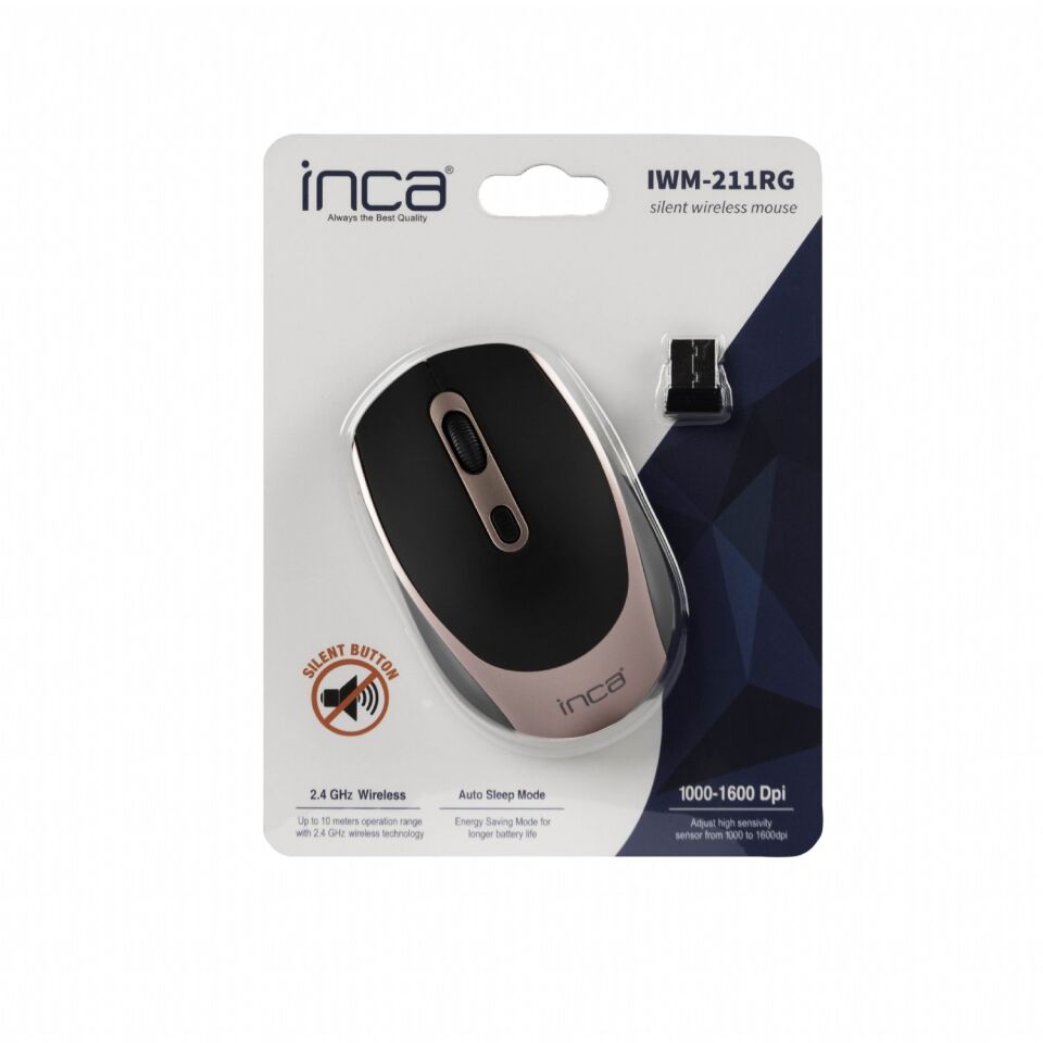 IWM-211RG 2.4GHz Kablosuz Optik Mouse | 1600 DPI Sessiz Tuş Simetrik Tasarım