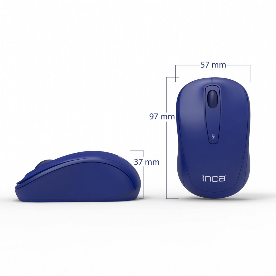 IWM-331R Sessiz Tuş Kablosuz Mouse 1600 DPI | Nano USB Uzun Pil Ömürlü Mavi