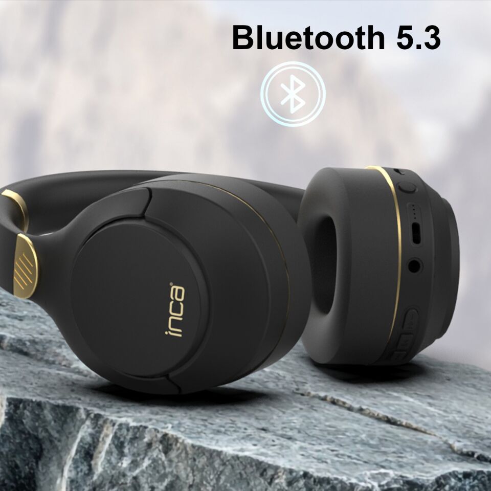 IBK-503 Bluetooth 5.3 Kablosuz Kulaklık | 40mm Sürücü 12 Saat Çalma Süresi Siyah