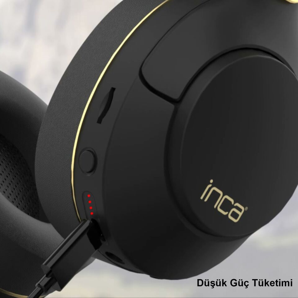 IBK-503 Bluetooth 5.3 Kablosuz Kulaklık | 40mm Sürücü 12 Saat Çalma Süresi Siyah