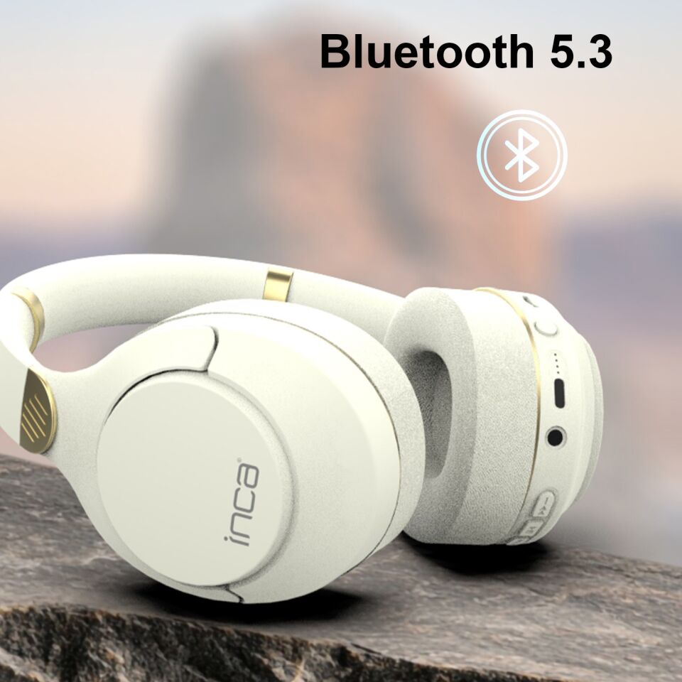 IBK-503 Bluetooth 5.3 Kablosuz Kulaklık | 40mm Sürücü 12 Saat Çalma Süresi Beyaz