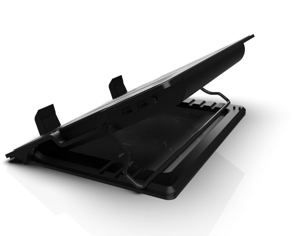 INC-341FX Yüksek Hava Akımlı 130mm LED Fanlı Metal Gaming Laptop Soğutucu | 20 CFM 1200 RPM Sessiz 10 dBA 15.6” Siyah