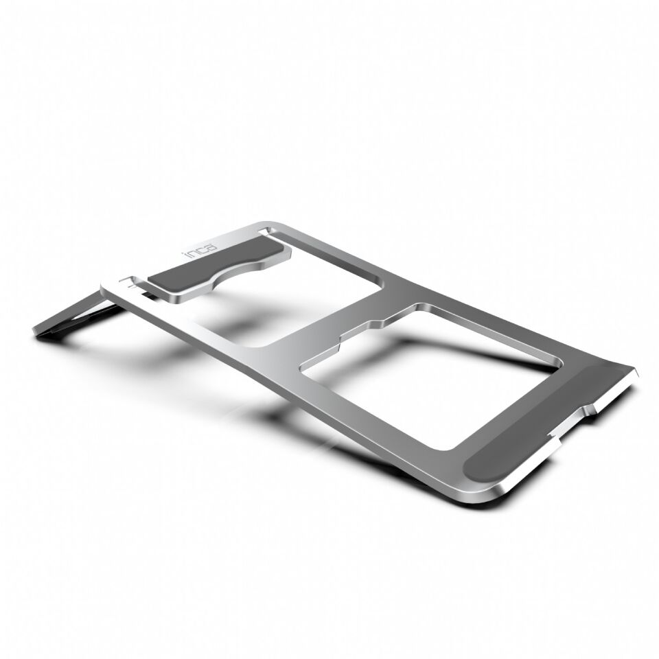 INC-121 UltraSlim Katlanabilir Laptop Standı Gri