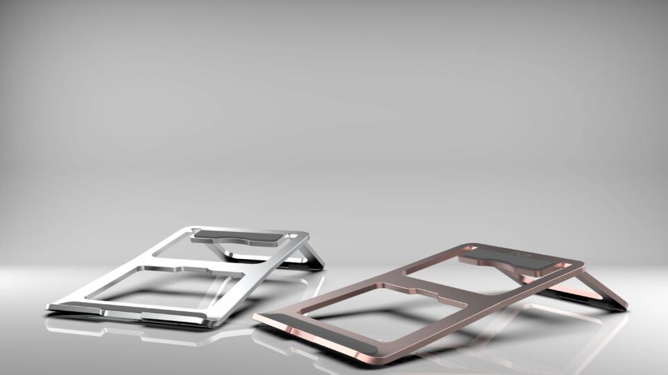 INC-121 UltraSlim Katlanabilir Laptop Standı Gri