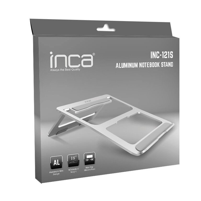 INC-121 UltraSlim Katlanabilir Laptop Standı Gri