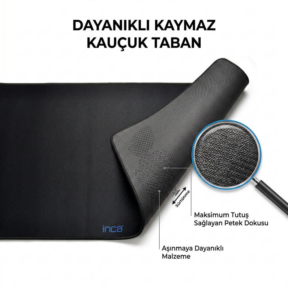 IMP-018 900×400 mm Speed Yüzey Kaymaz Kauçuk Taban Mousepad Siyah
