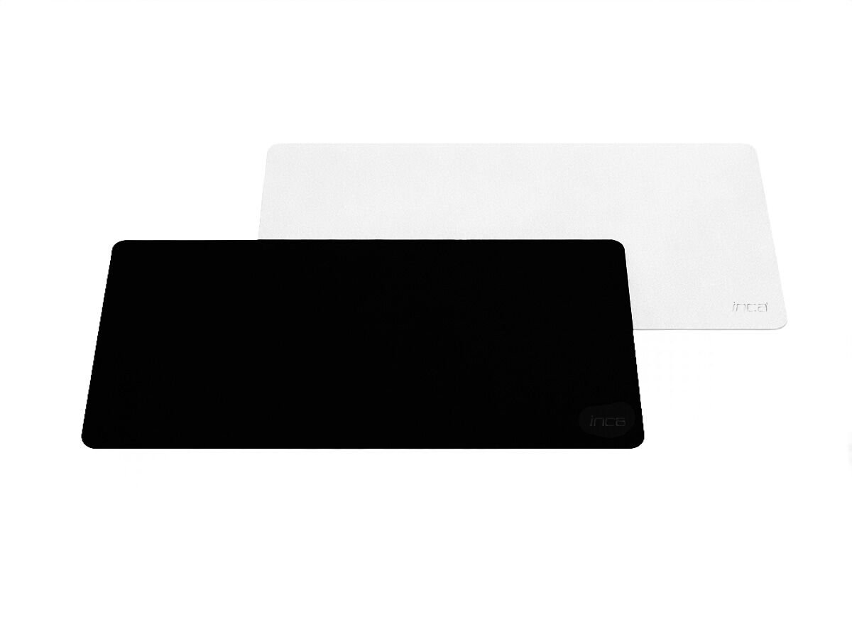 IMP-019 PU Deri Mousepad Çift Taraflı Masa Matı 80x30 Kaymaz Su Geçirmez Siyah